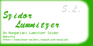 szidor lumnitzer business card